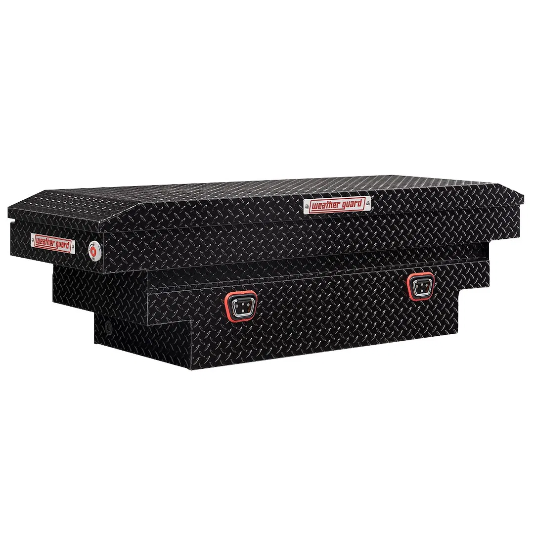 137-5-04 – WEATHERGUARD Tool Box, Crossover Single Lid Powder Coated Gloss Black Aluminum 20 Inch Length x 62 Inch Wi...